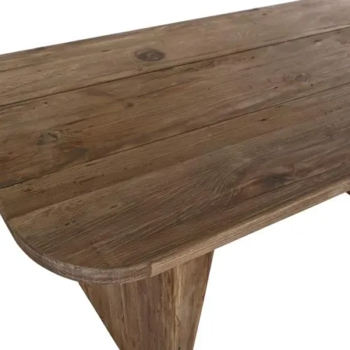 Mesa de comedor de madera reciclada de pino 180X90X77