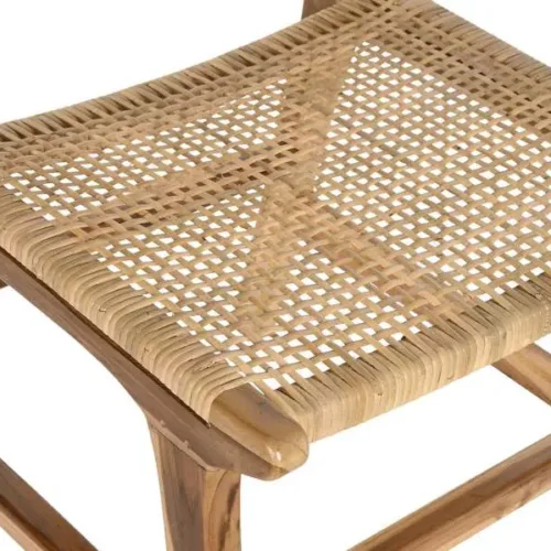 SILLA TECA RATAN 51X55X86 MARRON CLARO