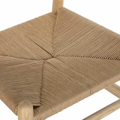 Silla de olmo y fibra natural