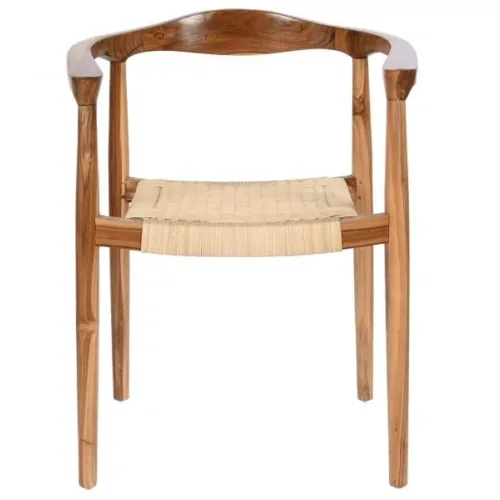 SILLA TECA RATAN 59X55X78 MARRON