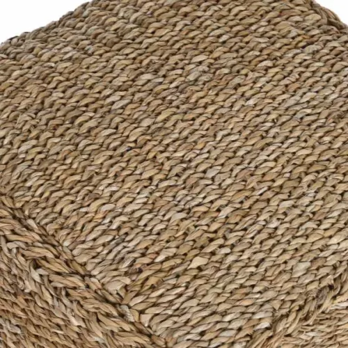 Reposapiés de seagrass y algodón 40X40X38