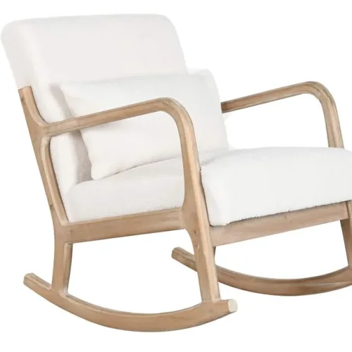 Mecedora de hevea y borreguito 66X88X78