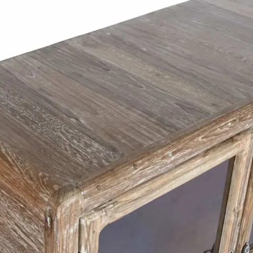 Buffet de teca reciclada y cristal 170X38X85