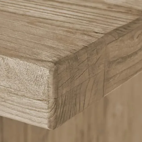 Mesa de comedor de olmo macizo natural 244X102X76