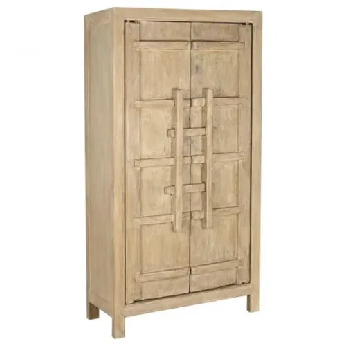 Armario de olmo macizo natural 115X48X210