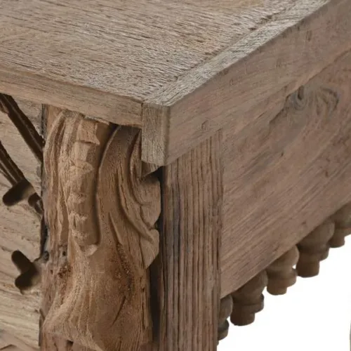 Consola de teca reciclada tallada 140X37X80