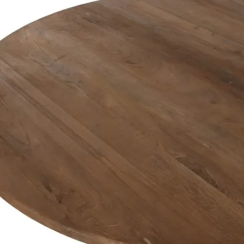 Mesa redonda de comedor de teca reciclada 140cm