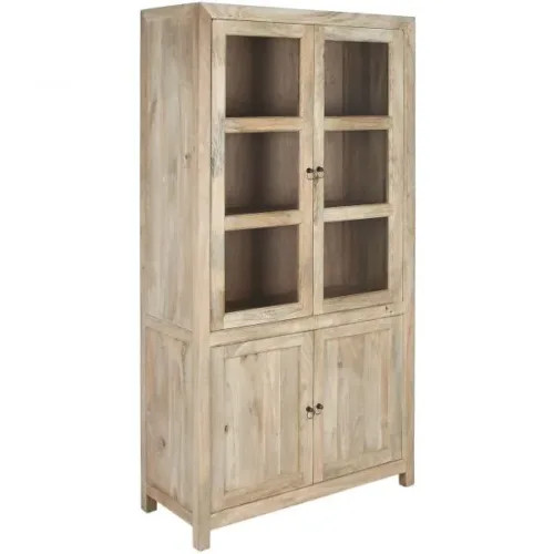 Vitrina de mango y cristal 90X40X180