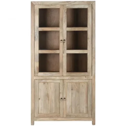 Vitrina de mango y cristal 90X40X180