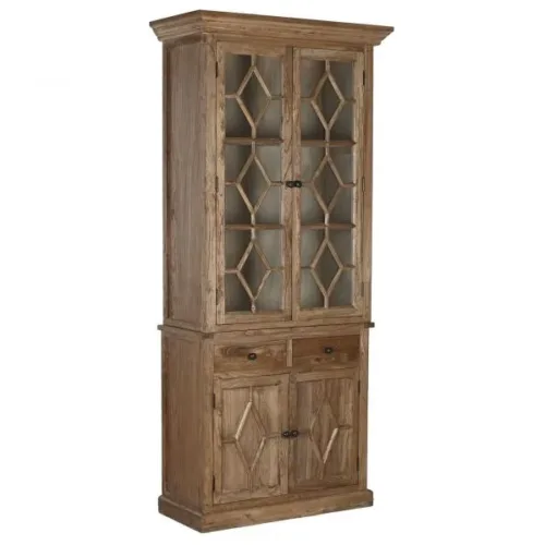 Vitrina de madera reciclada de olmo 100X45X220