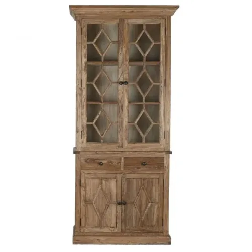 Vitrina de madera reciclada de olmo 100X45X220