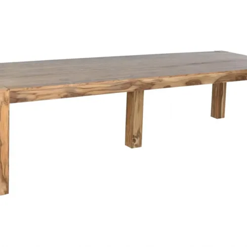 Mesa de comedor de teca de 3 metros