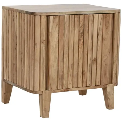 Mesita de noche de acacia 50X40X55