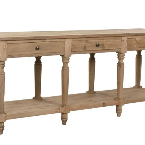 Consola de abeto y madera reciclada 200X55X78