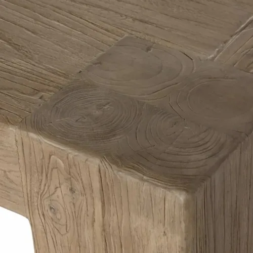 Mesa de comedor de olmo macizo 220X100X76