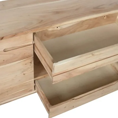 Mueble TV de acacia natural 150X40X61