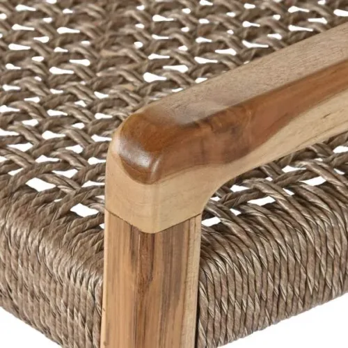 SILLA TECA FIBRA 65X62X72 MARRON