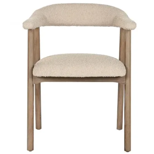 Sillón de fresno tapizado decapé