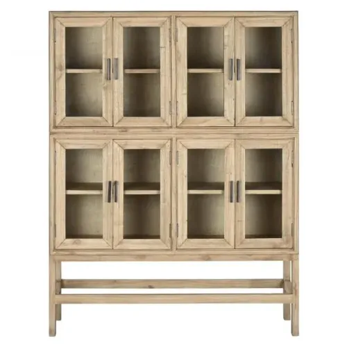 Vitrina de madera mindi y cristal 120X41X160