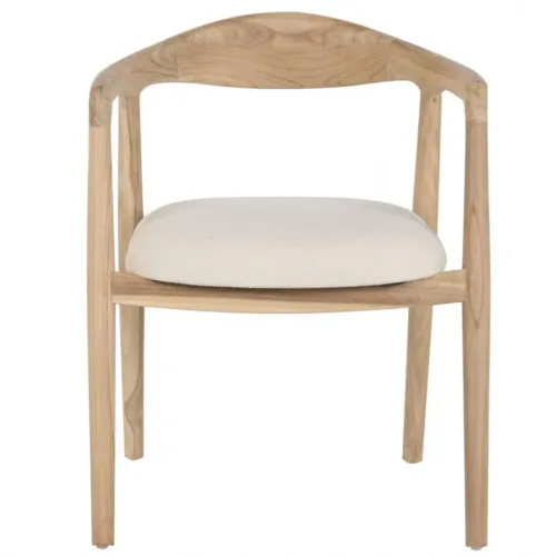 SILLA TECA POLIESTER 61X57X77 NATURAL