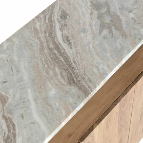 Buffet de madera y mármol 160X40X80