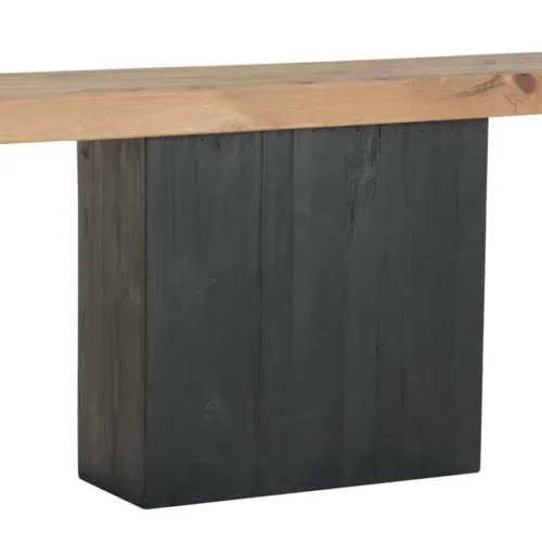 Consola negra y madera 140X40X75