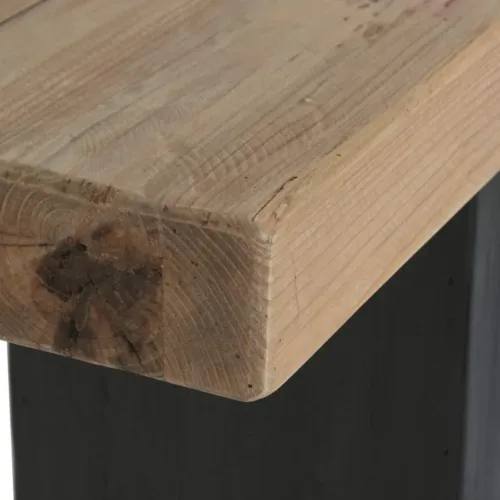 Consola negra y madera 140X40X75