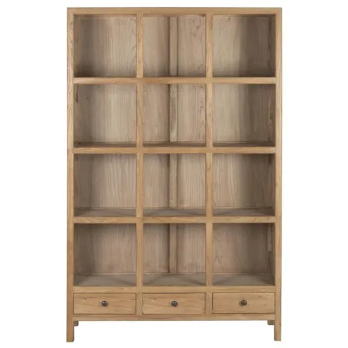 Estantería de madera reciclada de olmo 120X38X190