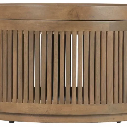 Mesa centro de madera con almacenaje/bandeja 76X76X46