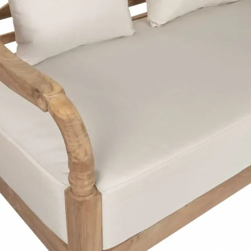 Sofá de teca con cojín 190X75X85