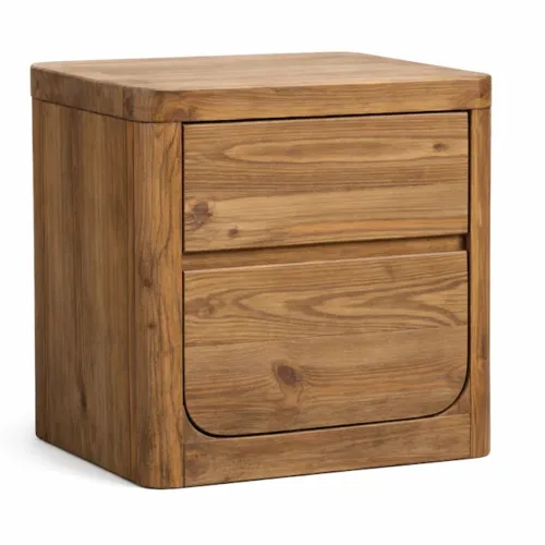 Mesita de noche de madera reciclada 55X45X56