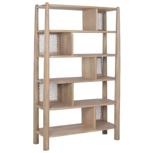 Estantería de acacia y cuerda 105X40X175