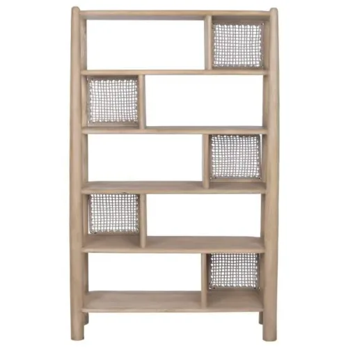 Estantería de acacia y cuerda 105X40X175