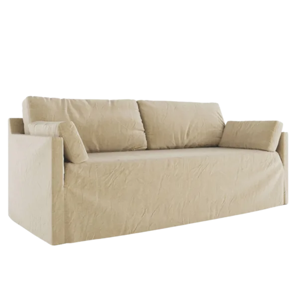 sofá de lino natural