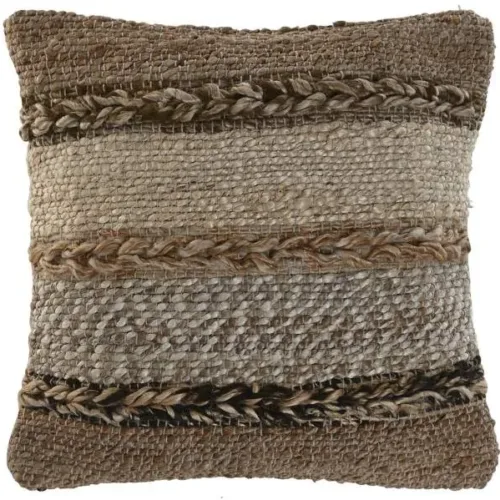 Cojín de yute y lana 45X45