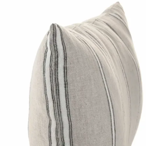 Cojín lino beige rayas 60X40