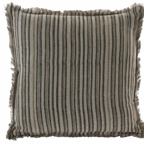 Cojín de lino de rayas 50X50