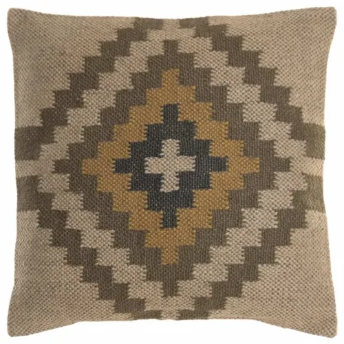 Cojín kilim de lana y yute 45X45
