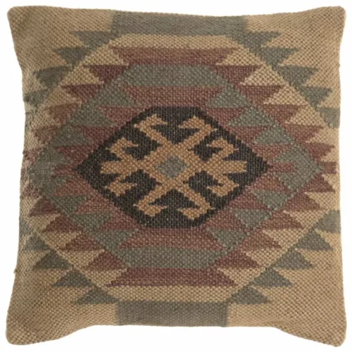 Cojín kilim de lana y yute 45X45