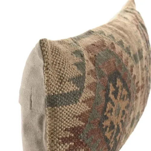 Cojín kilim de lana y yute multicolor 30X85