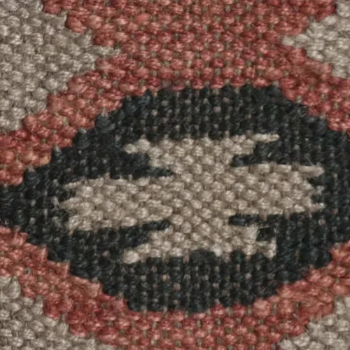 Cojín kilim de lana y yute rojo 40X60