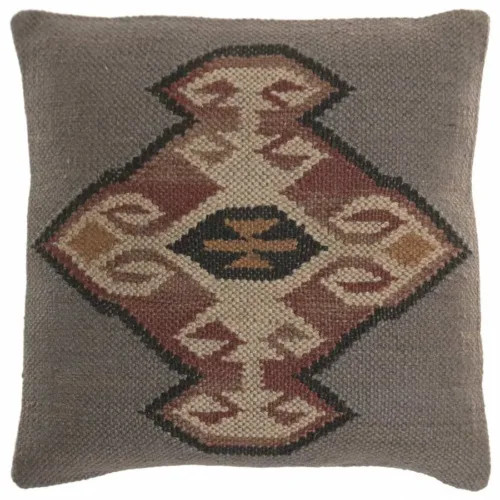 Cojín kilim de lana y yute 45X45