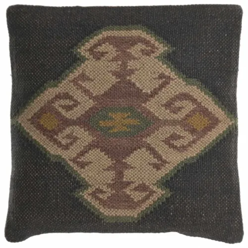 Cojín kilim de lana y yute 45X45