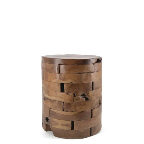 MESITA TEKA TRONCOS HORIZONTALES 35*35*45