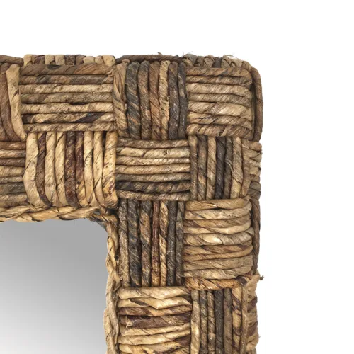 ESPEJO RATTAN CUERDA CUADROS 80*100