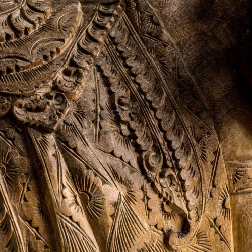 Figura decorativa elefante de madera