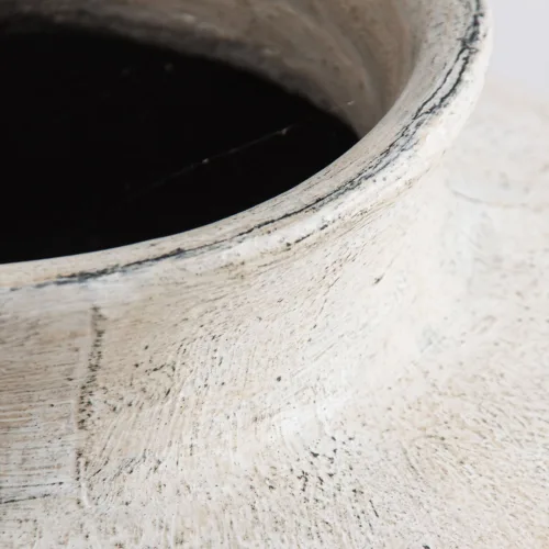 tinaja de terracota blanco roto