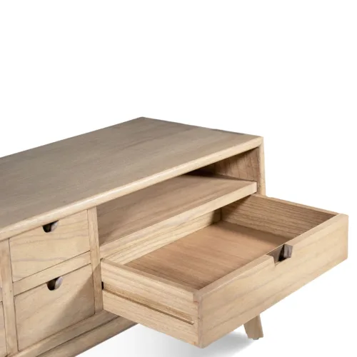 MUEBLE TV SCANDI 4 CAJONES 2 HUECOS 140*40*50