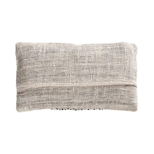 Cojín de algodón blanco roto Clancy 50x30 cm