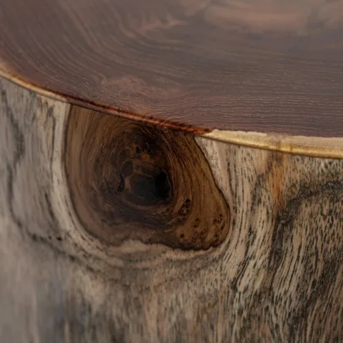 Mesa auxiliar de madera de suar natural Bitche